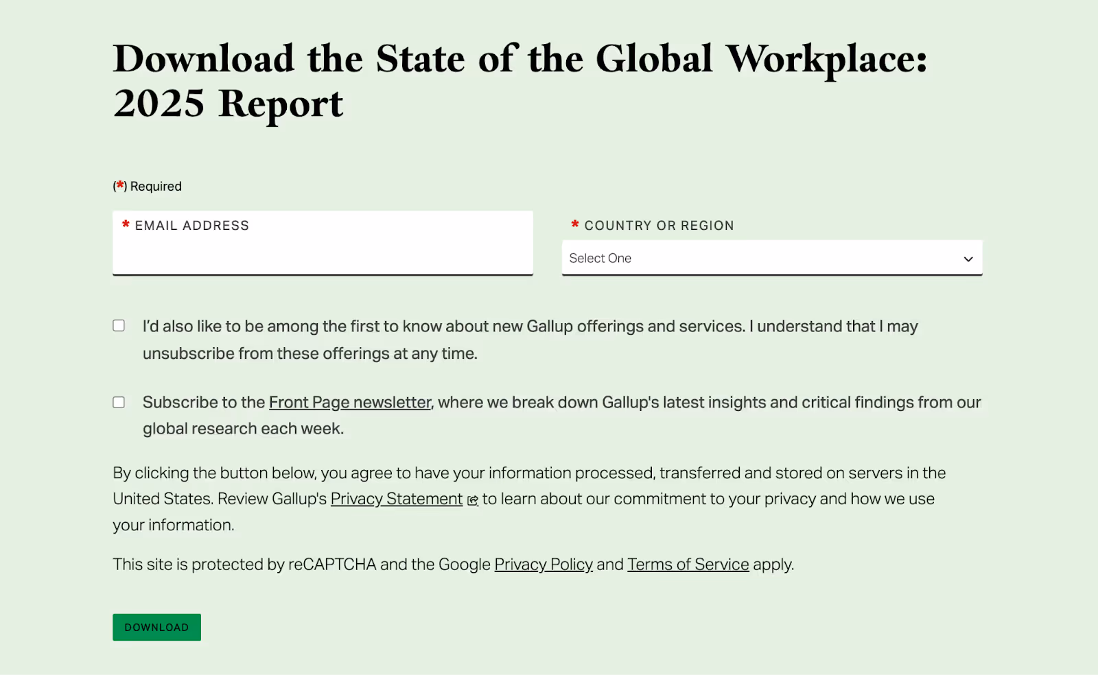 Gallup State of The Global Workplace report example