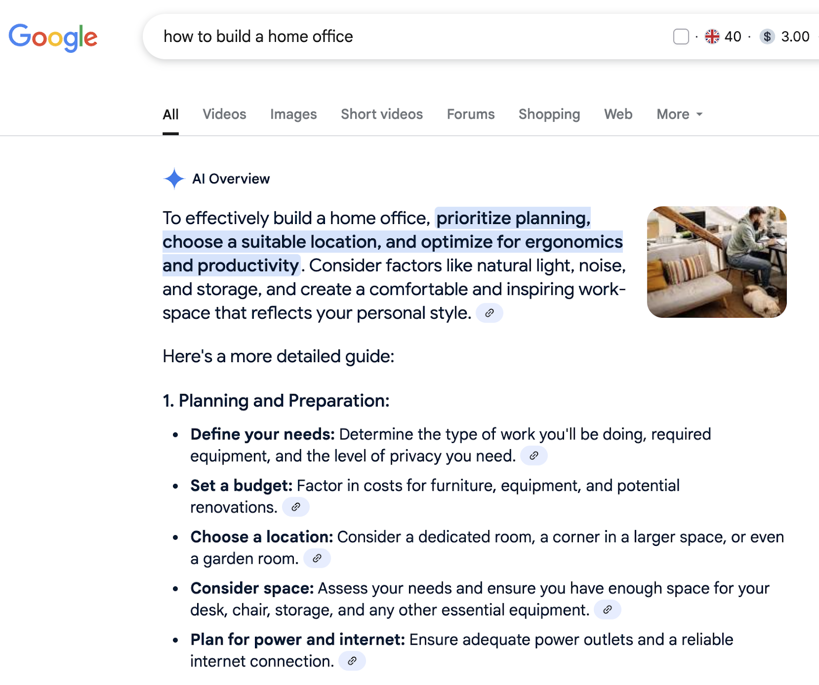 How to build a home office AI overview example
