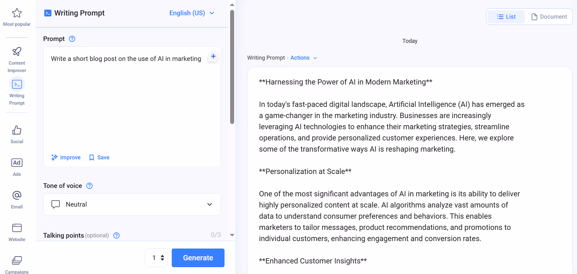 Anyword's output