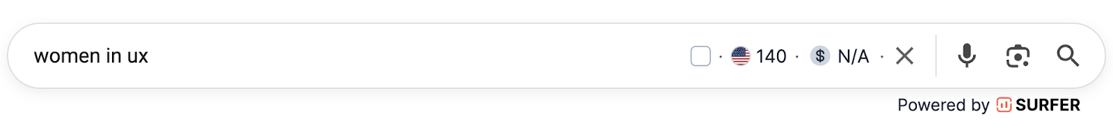 A search bar showing the keyword "Women in UX".