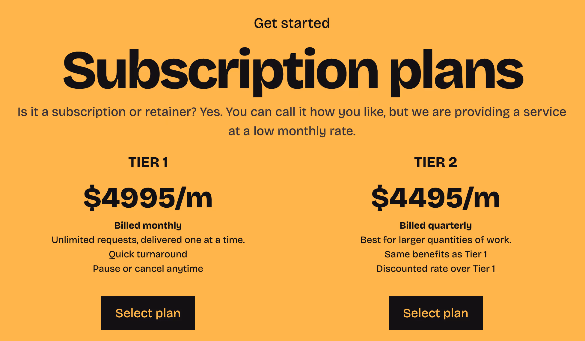 A screenshot of the Good Company Design landing page.