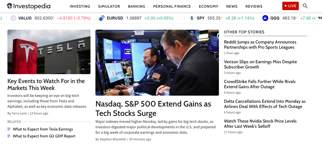 Investopedia topical authority