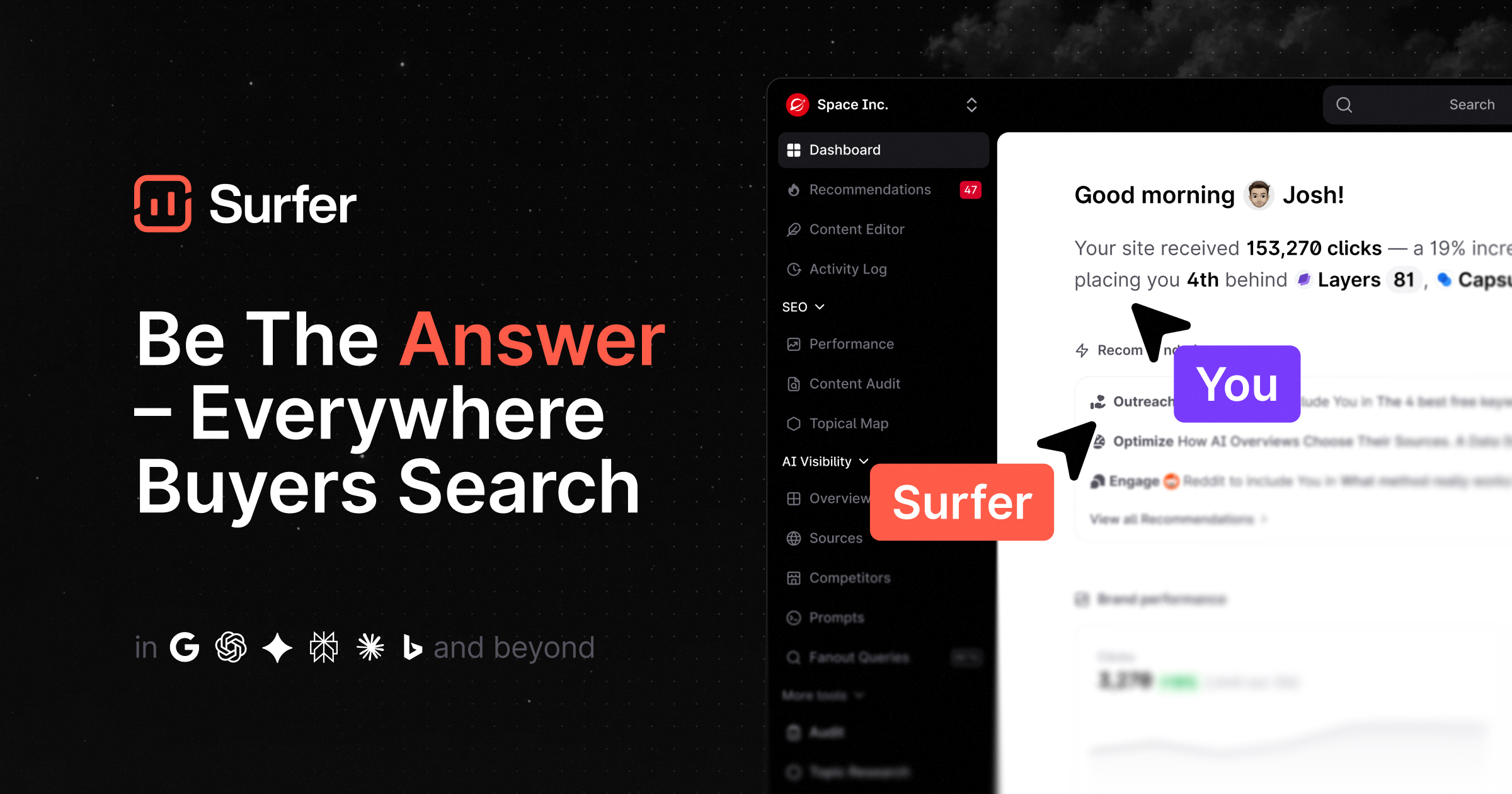 Preview of SurferSEO
